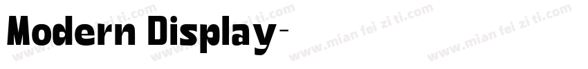 Modern Display字体转换